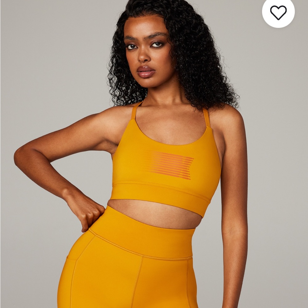 Mustard yellow low impact sport bra